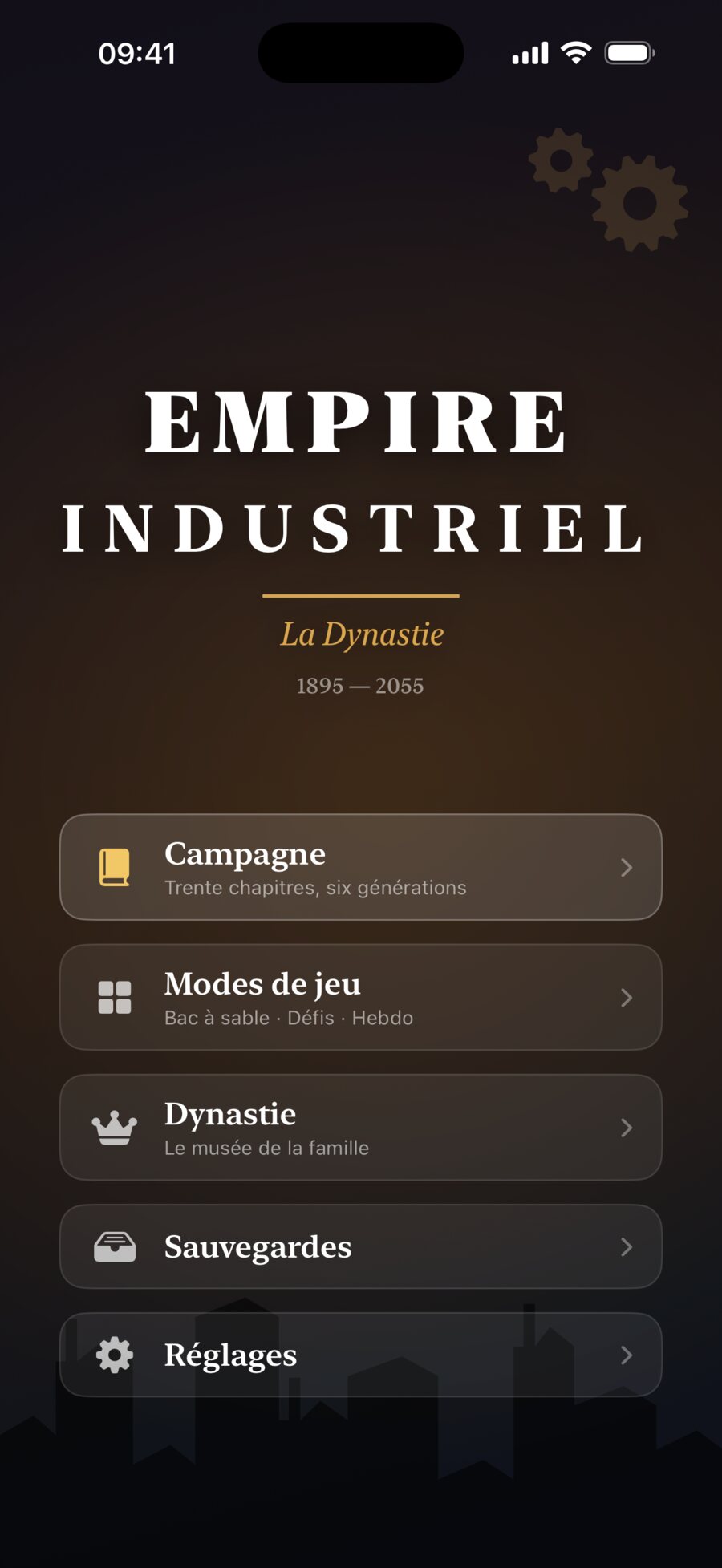Écran titre : Empire Industriel, La Dynastie